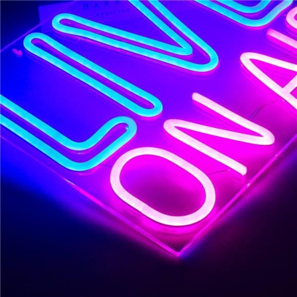 Live OnAir Neon Signs,Neon Signs for Wall Decor,Neon Light USB Powered,Led Signs - Picture 6 of 6